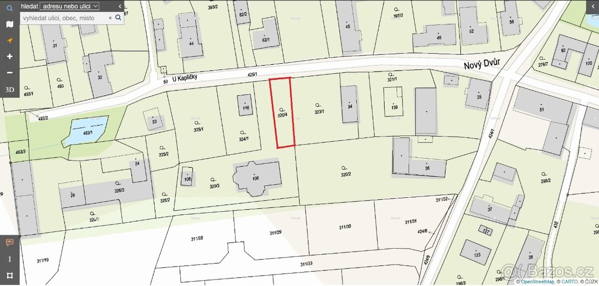 Vitinka - Rokycany pozemek 309m2 - 2
