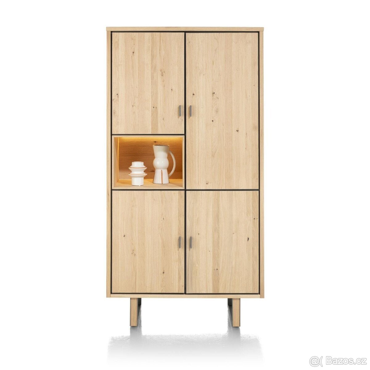 Masivní skříň/komoda - Shimo, přírodní odstín - 2