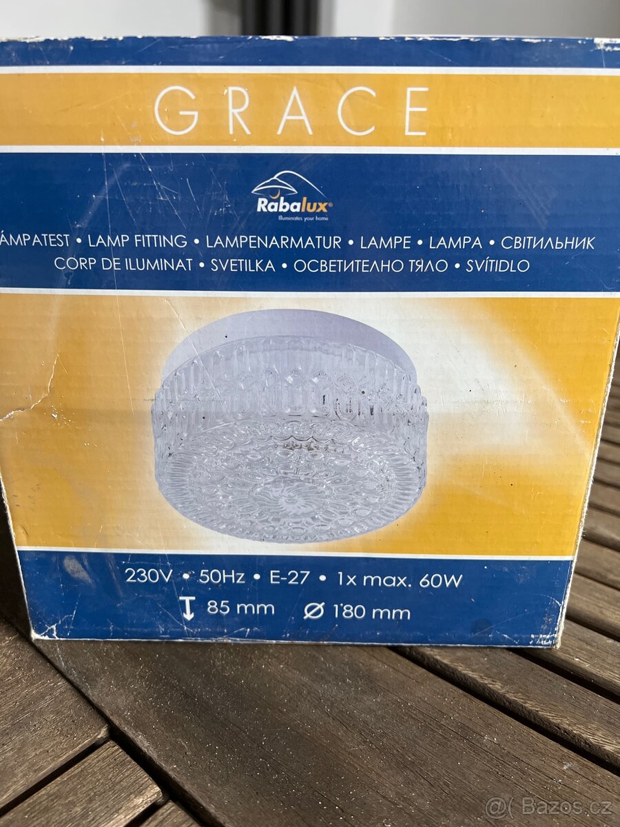 Stropní - Svítidlo sklo/ Rabalux GRACE - 2