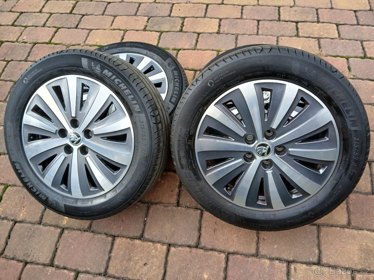 ALU kola,sada, originál Škoda DRAKON,215/55 R17,5x112,TOP - 2