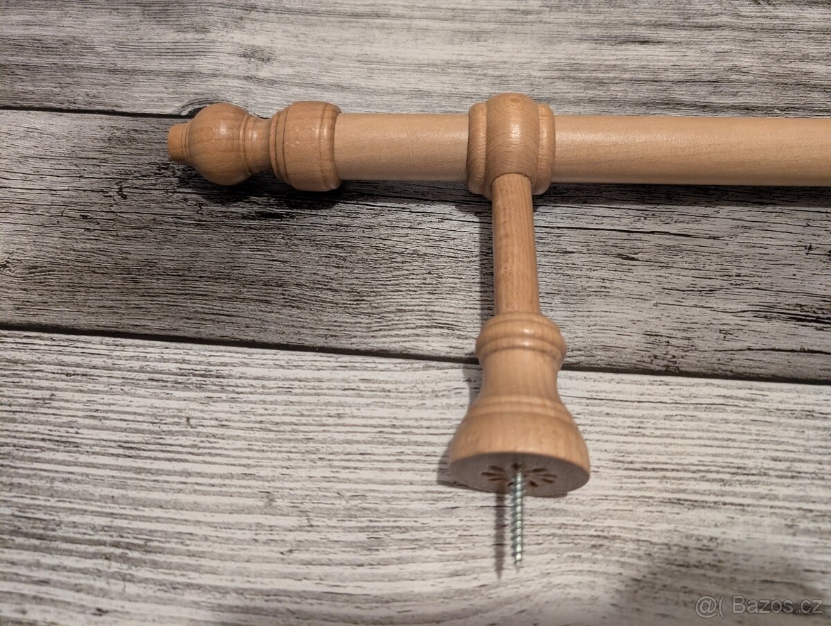 Dřevěná garnýž 140cm - 2