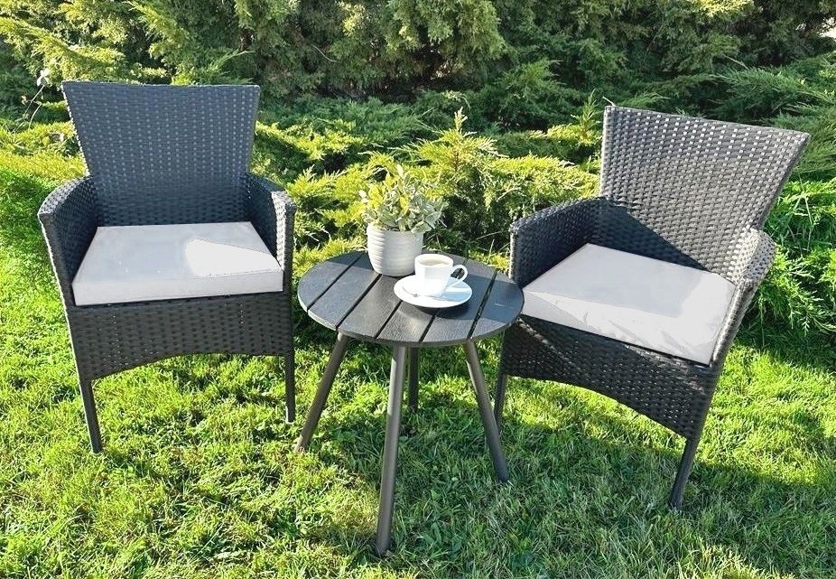 Zahradní - balkonový set stůl + 2 křesla - 2