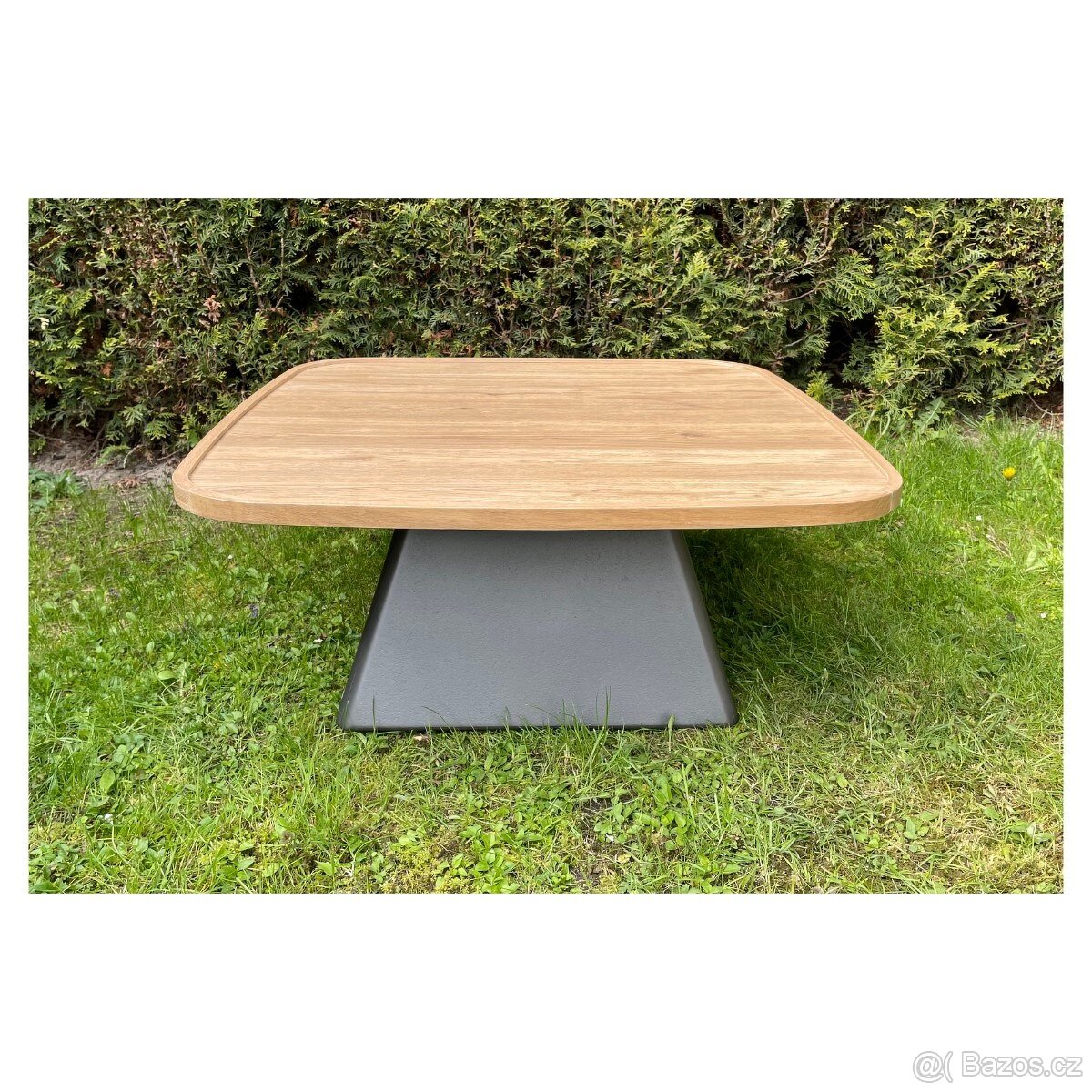 Konferenční stolek Oskar – antracit, 80×80 cm - 2