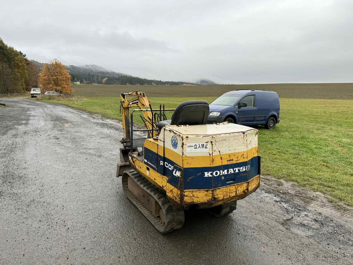 JAPONSKÝ MINIBAGR KOMATSU PC05 1500KG - 2