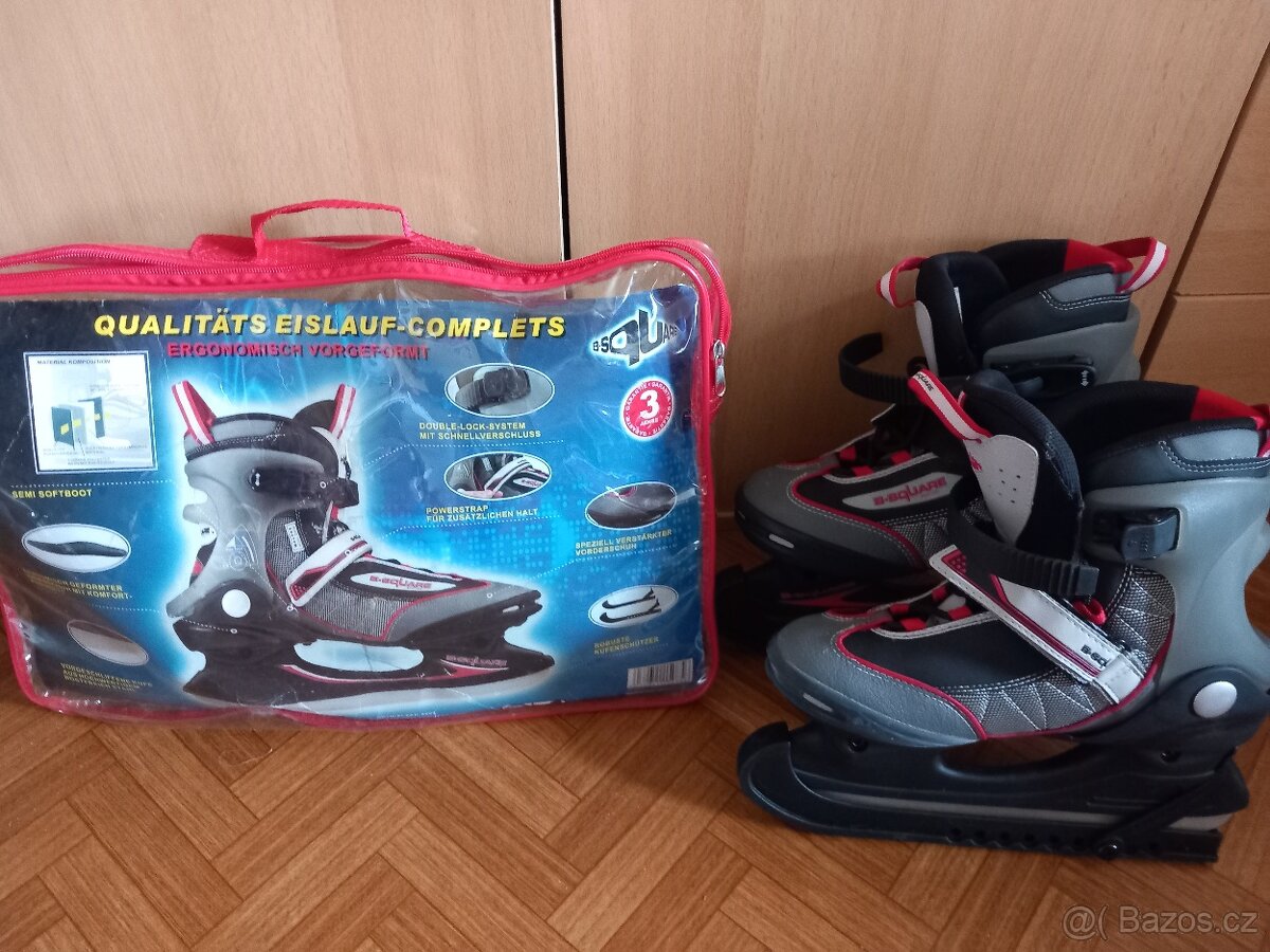 Lední kvalitní brusle unisex B-SQUARE vel. 38 nové - 2
