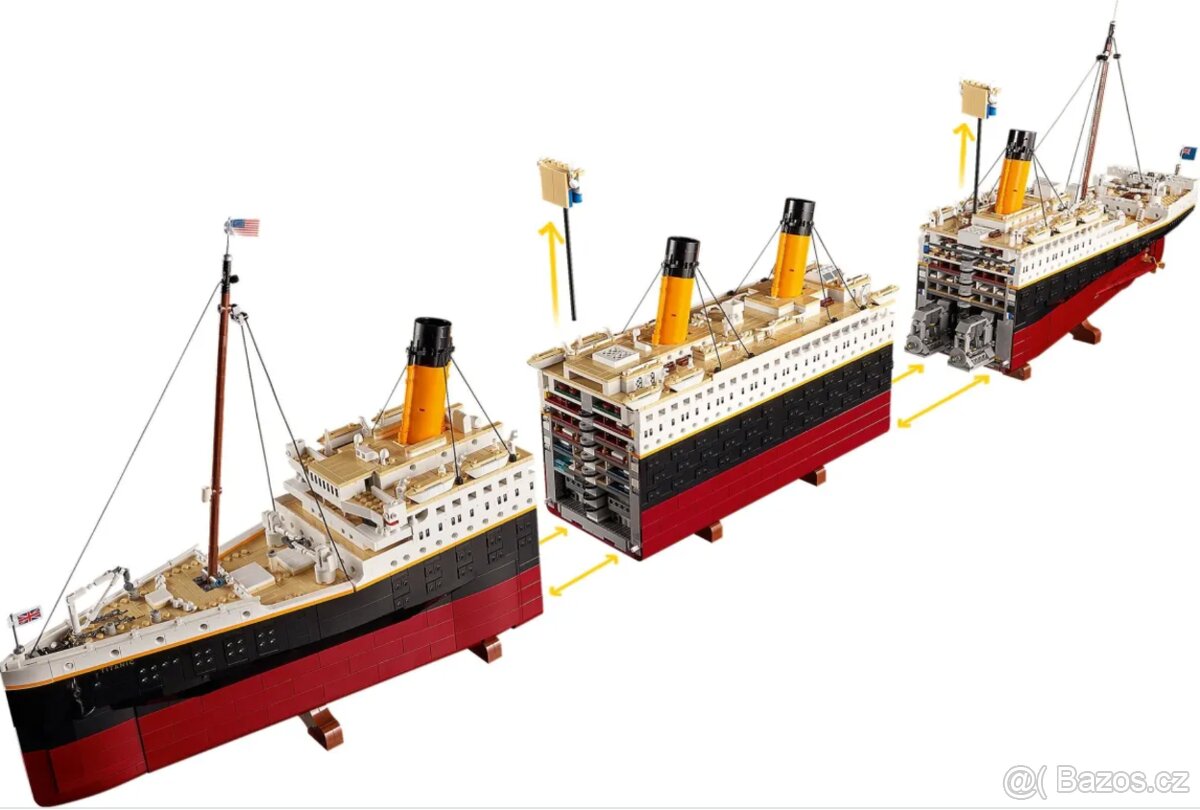 Stavebnica TITANIC + EIFFEL TOWER - nové, nehrané - typ lego - 2