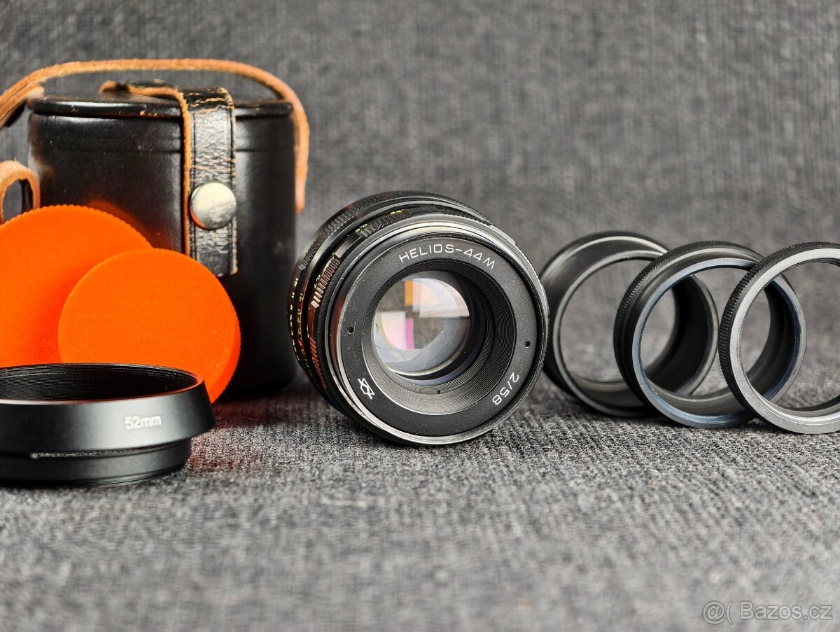 HELIOS 44M 58mm f2 M42 KMZ TOP + příslušenství - 2