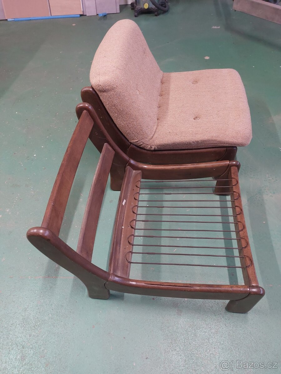 Křesla - retro masiv dub - 2