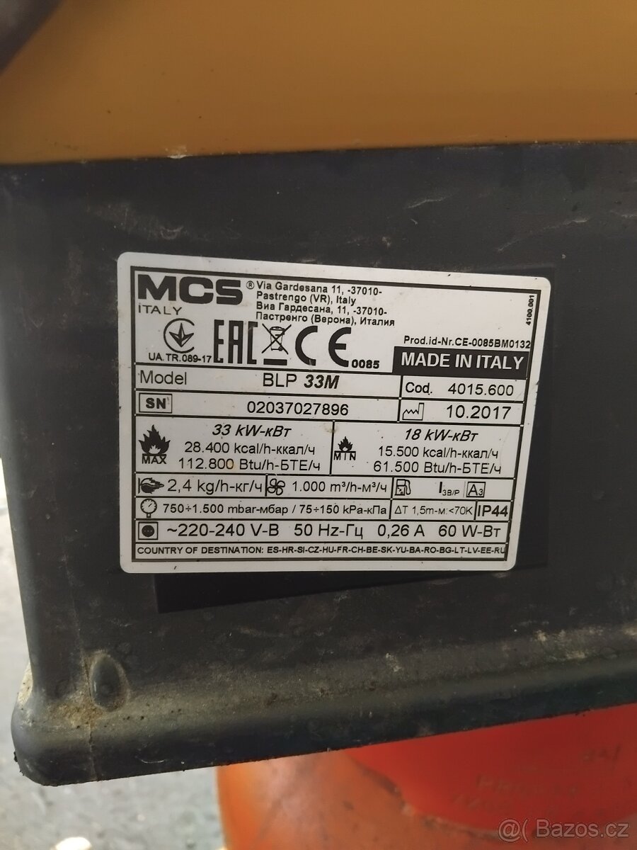 Plynové topení topidlo Master včetně 10 kg bomby - 2