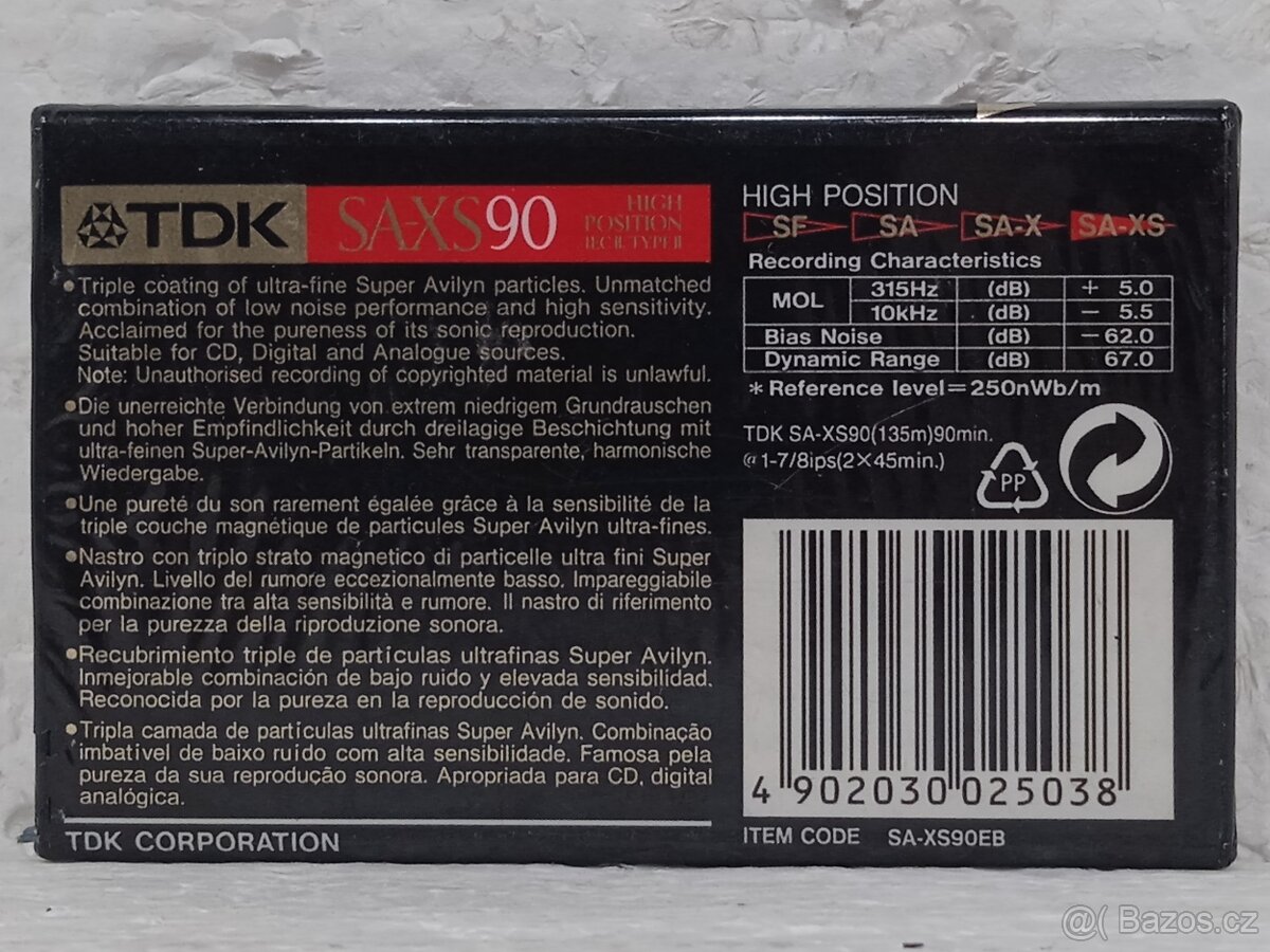 TDK SA-XS90 SA-XS90EB CHROM Retro Audiokazeta - 2