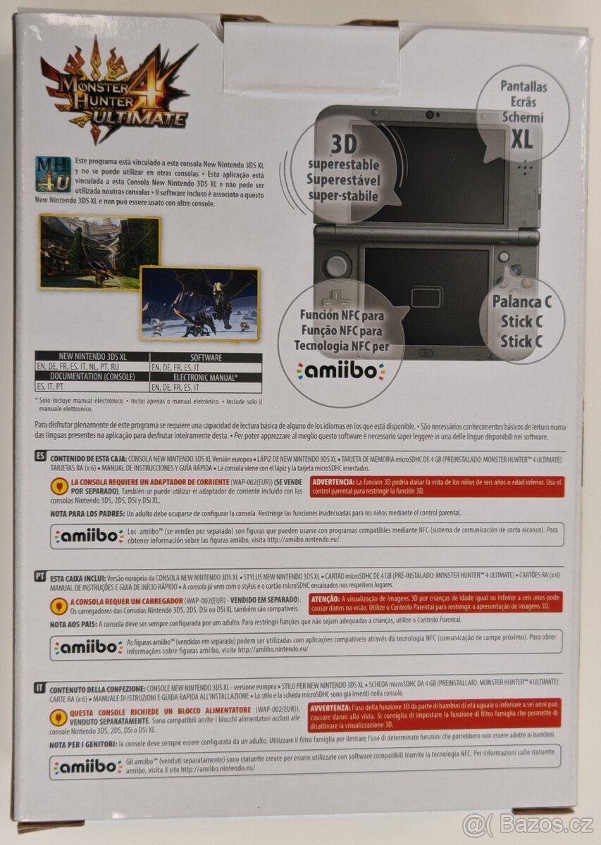 New Nintendo 3DS XL MONSTER HUNTER 4 ULTIMATE EDITION - nové - 2