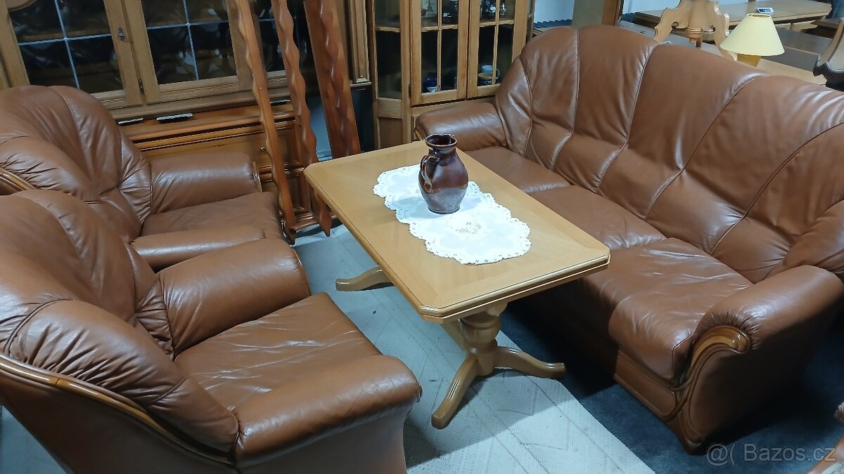 Kožená sedací souprava 3+1+1 - 2