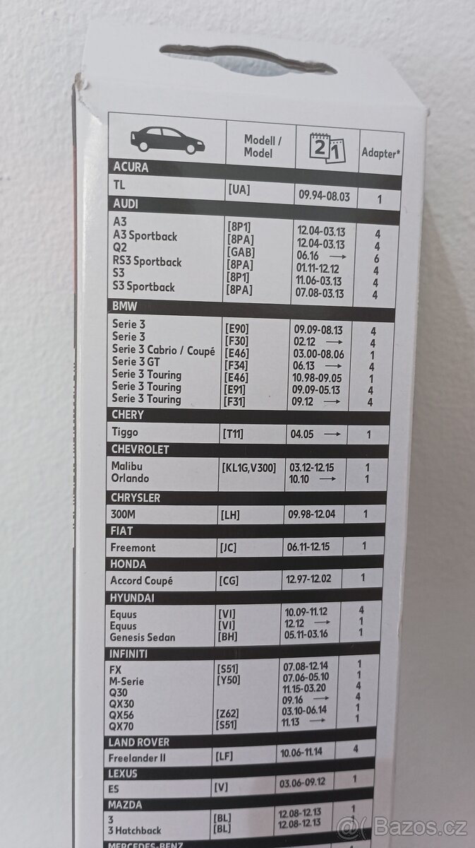 NOVÉ Flexi ploché stěrače 600+475mm - 2