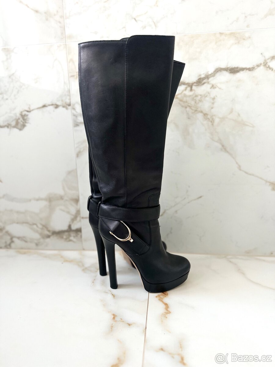 Kožené kozačky Gucci - 2