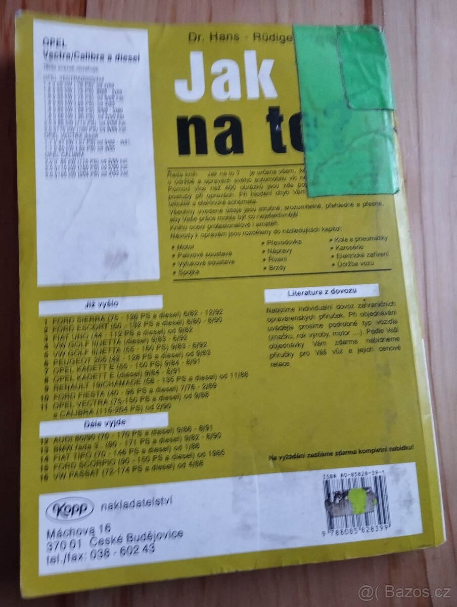 Kniha - údržba Opel Vectra - 2