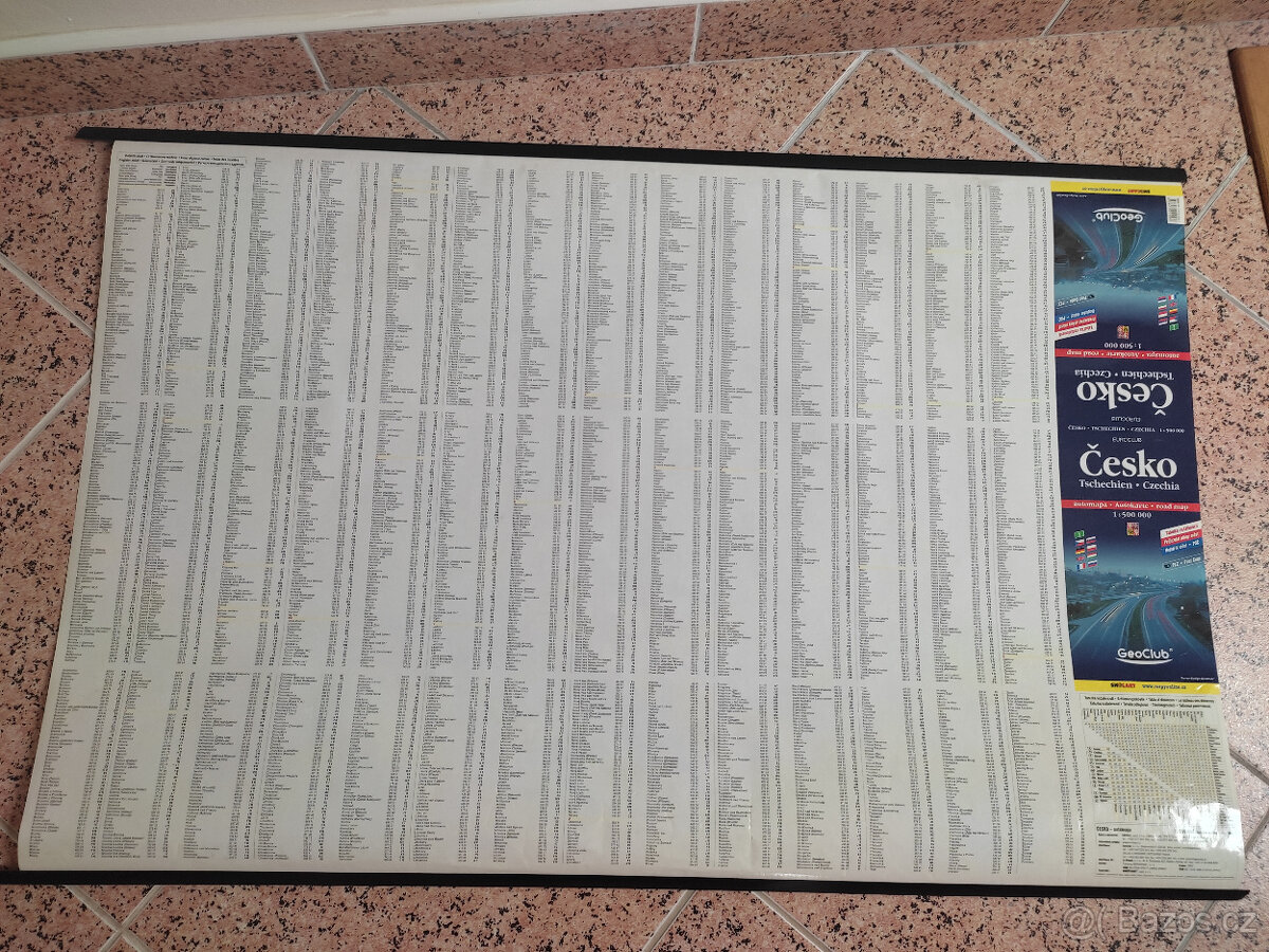 NÁSTĚNNÁ MAPA ČR - 2