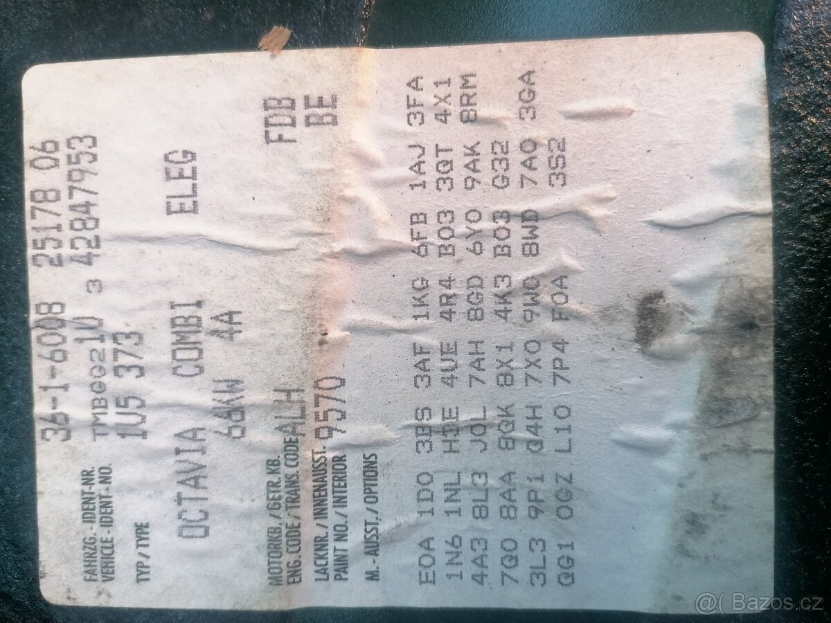 Octavia 1 combi 1.9 tdi dily - 2