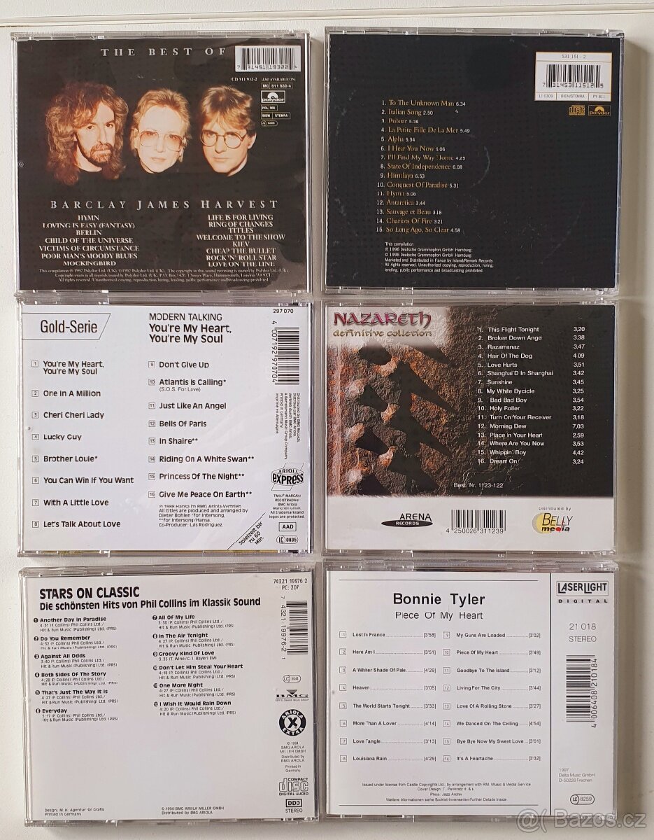 CD Vangelis, P.Collins, Nazareth, B.Tyler, B.J.H, M. Talking - 2