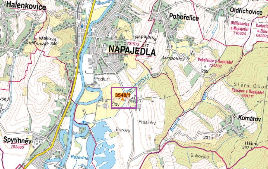 Prodej celého pozemku Pěnné 2144 m² - 2