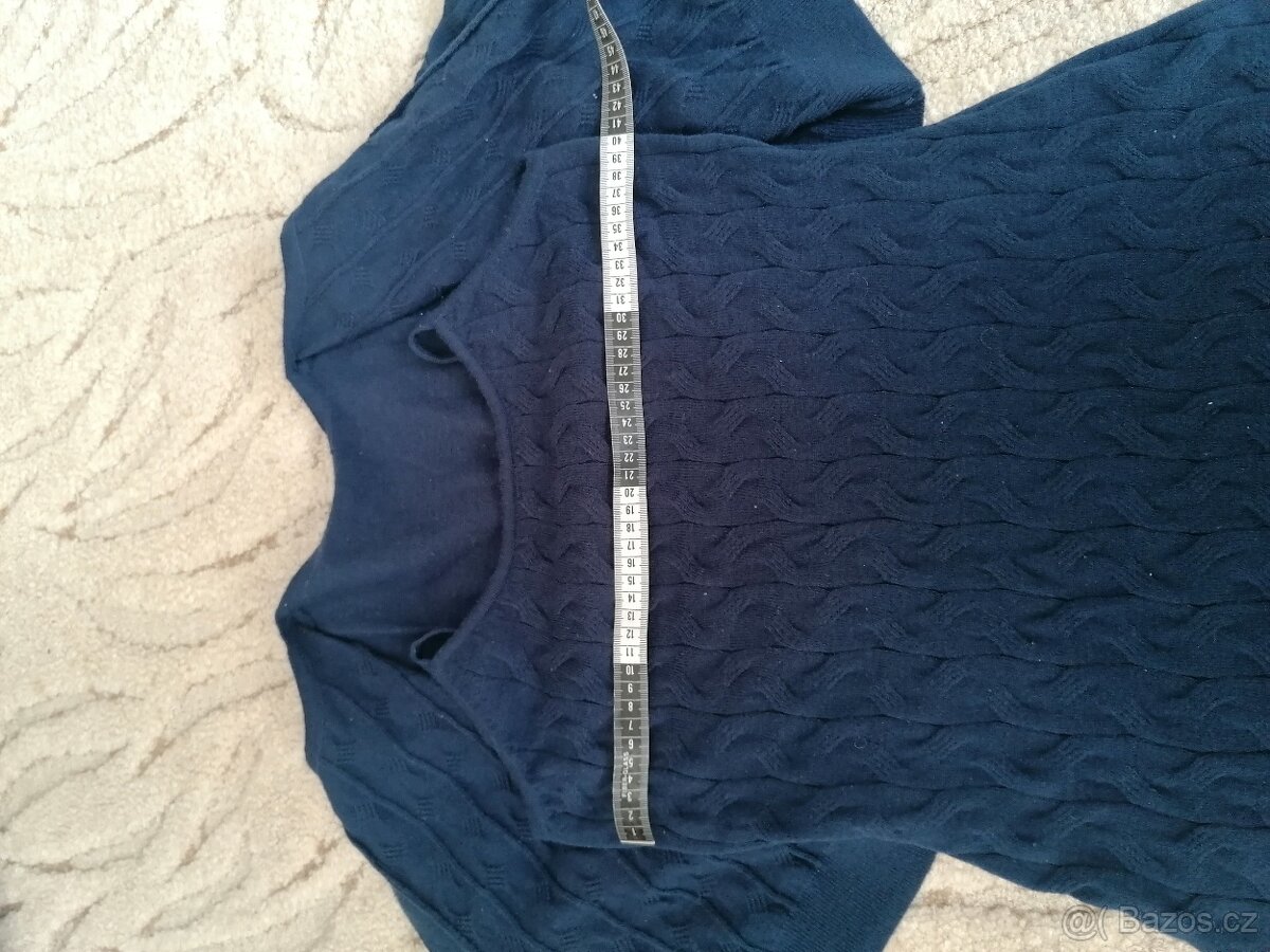 Pletené šaty a vestička M - 2