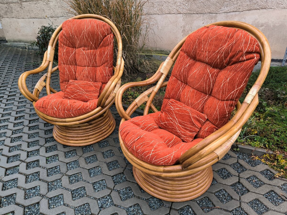 Ratanová křesla - 2 kusy - 2