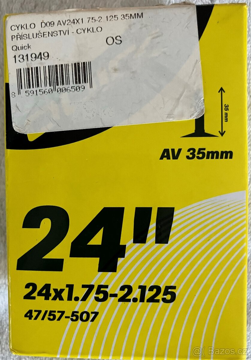 Cyklistická helma S a duše 24" - 2