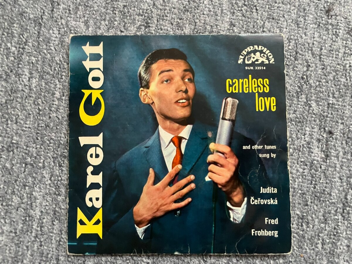 4x LP desky Karel Gott, 1x SP + originální plakát - 2