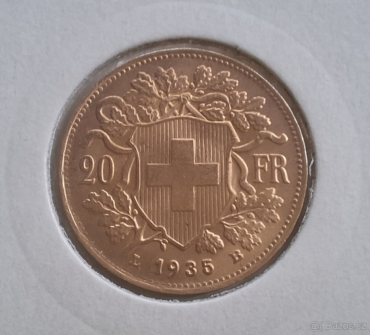 Zlatá mince 20 Frank Helvetia Vreneli 1935 - 2