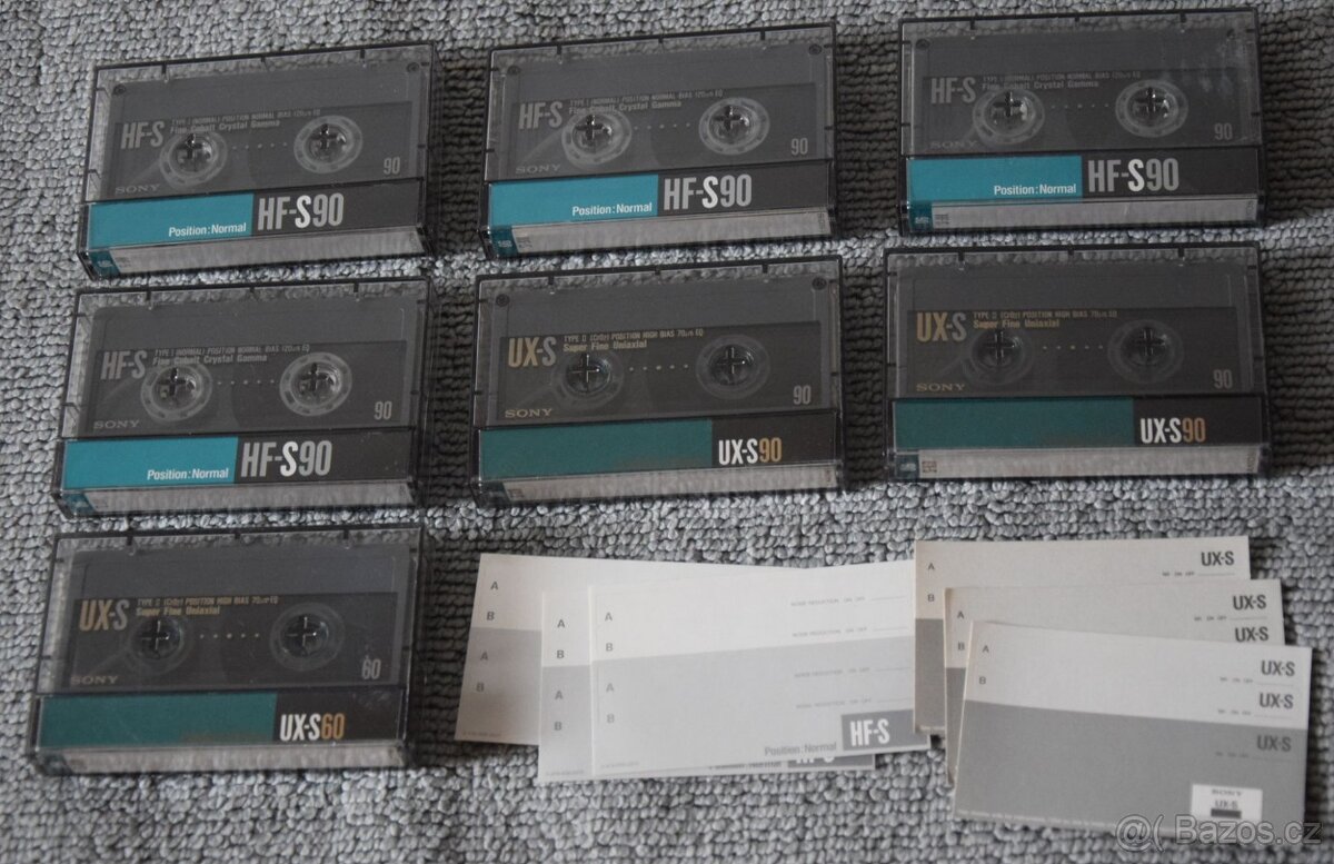 SONY HF-S 90min typ I + SONY UX-S 90min TYP II/CrO2, 7ks - 2