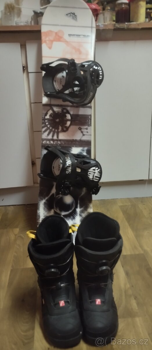 Dětský Snowboard 106 cm+boty boa kolečko velikost 21-21,5 cm - 2