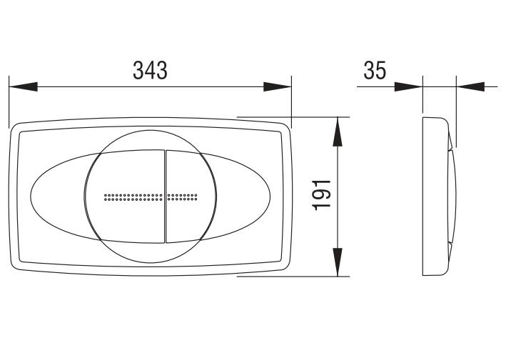 Verosan deska s tlačítky k podomítk. splachovací nádržce DUO - 2