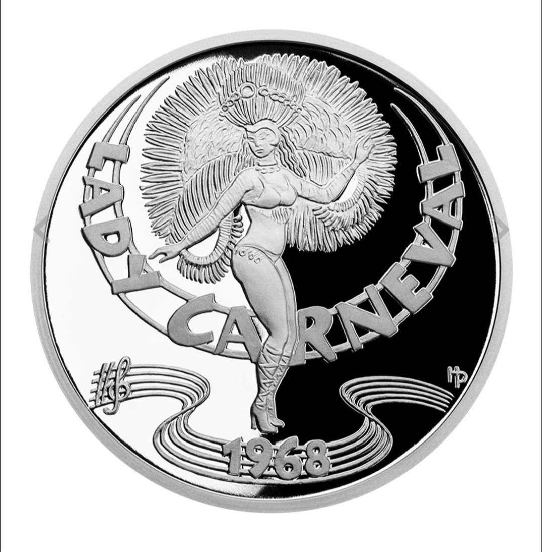 Stříbrná uncová číslovaná medaile Karel Gott - Zpěvák proof - 2