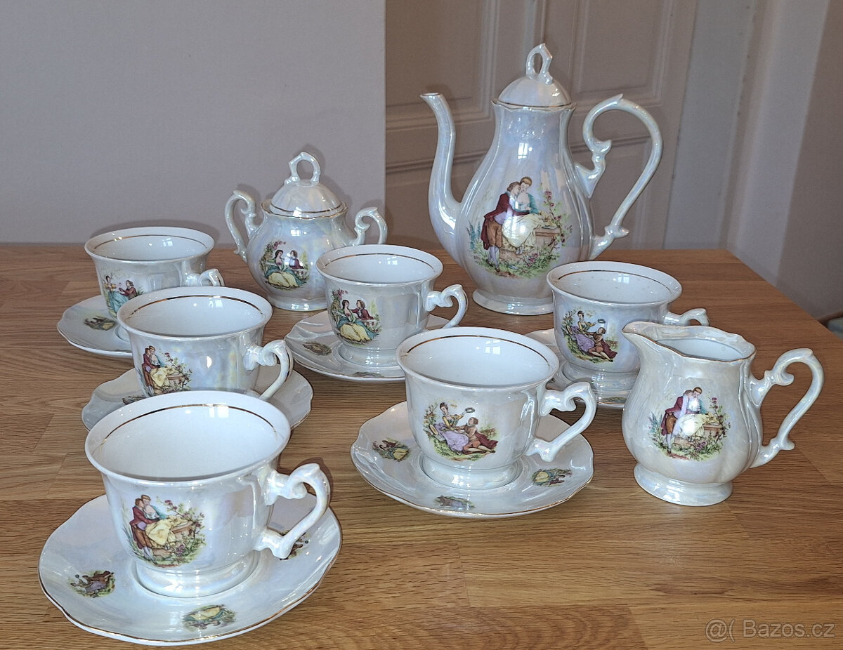 perleťový porcelánový servis - 2