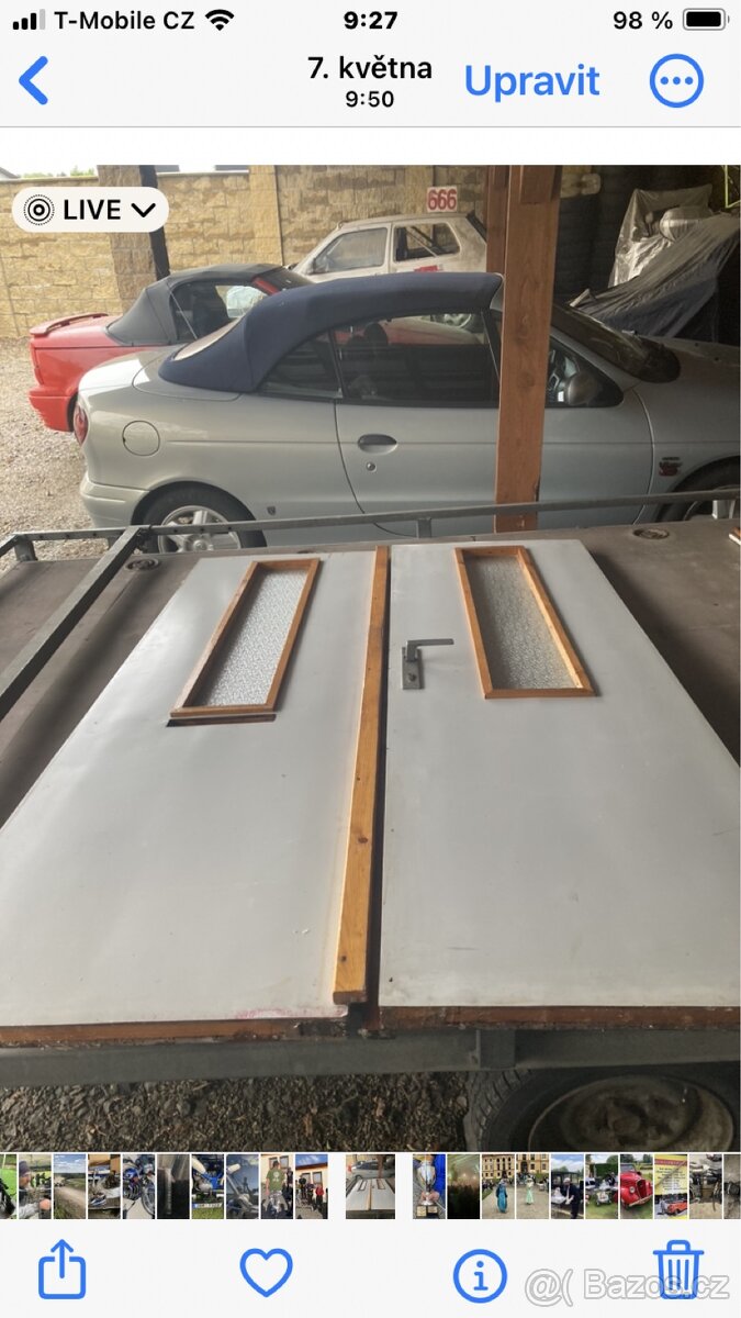 Dveře dvoukridlé šířka 127 cm výška 197 cm - 2