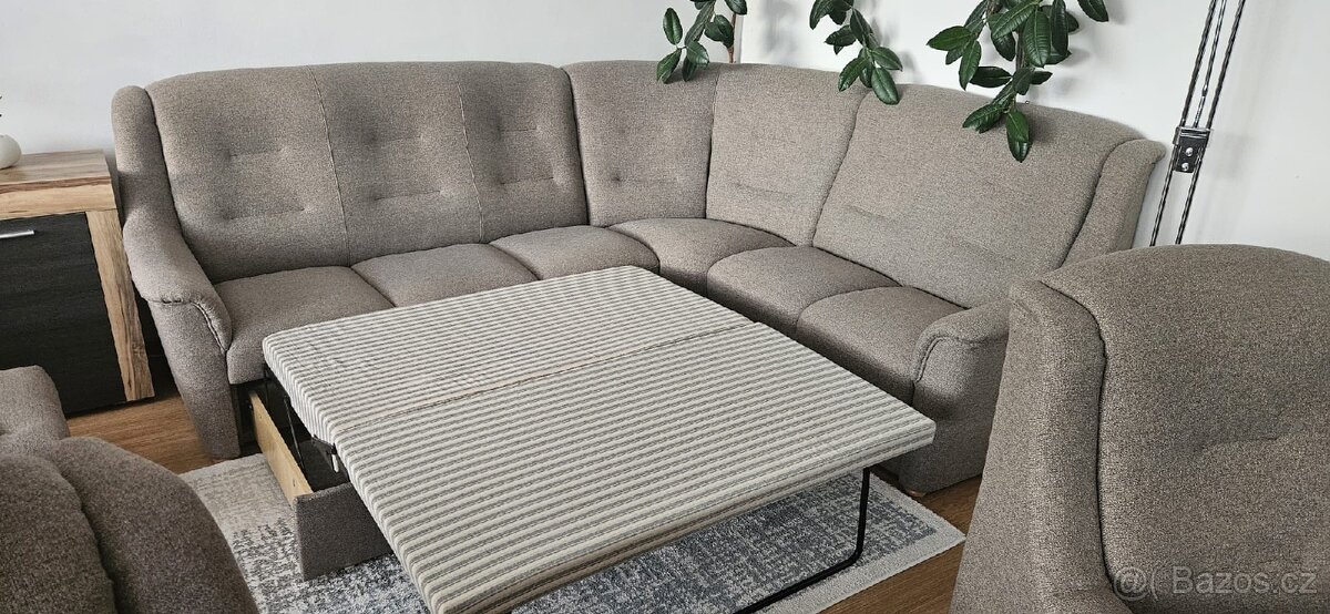 Gauč,2 křesla,taburet - 2