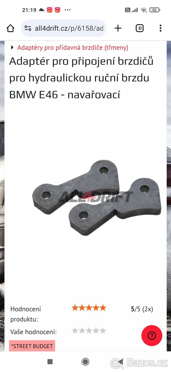 E46 adaptéry na ruční brzdu - 2