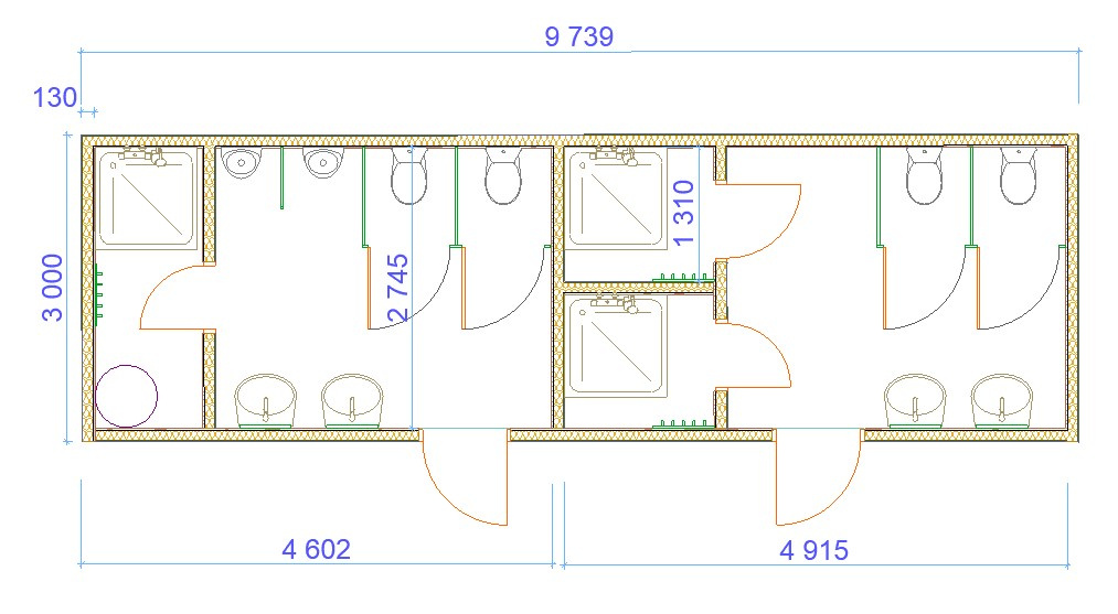 Sanitarni kontejner/bunka 10x3x2,8 m - 2