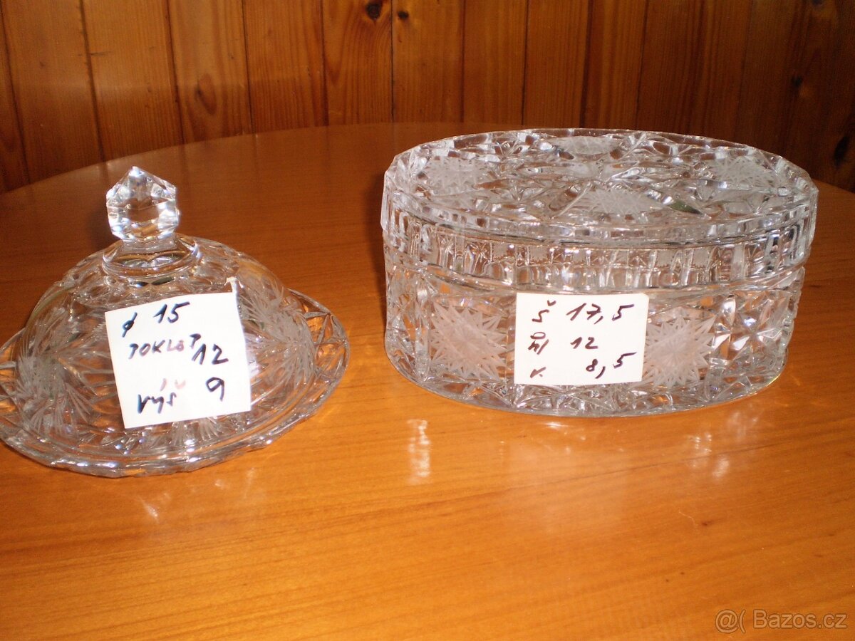 sklo - broušené - více kusů - dědictví ++nové++ - 2