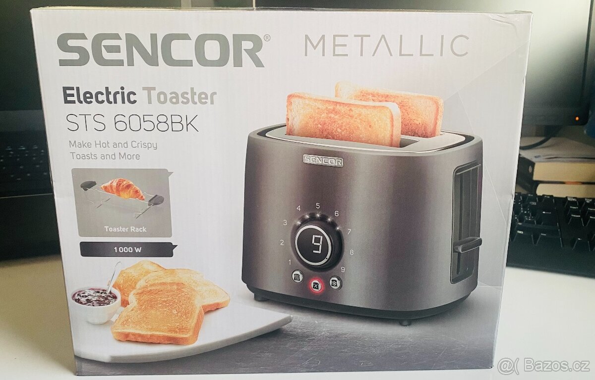 Topinkovač Sencor STS 6058BK - NOVÝ - 2