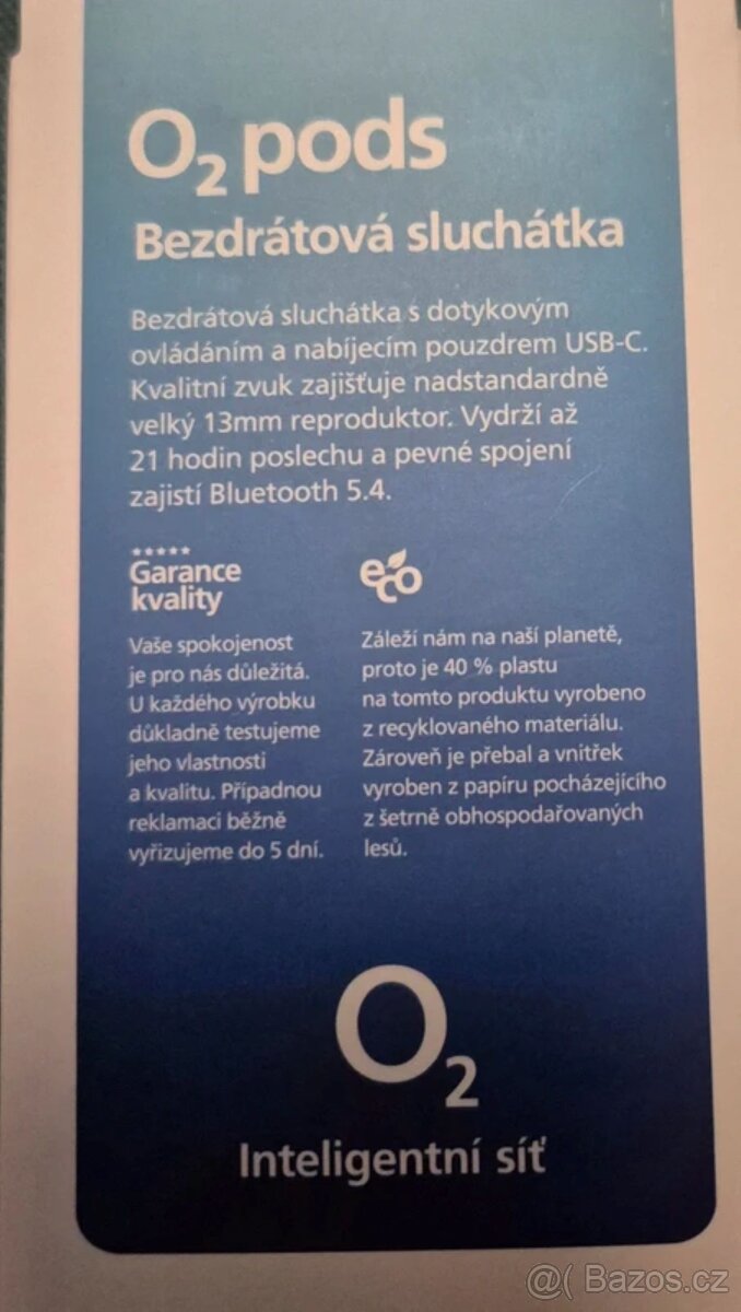 Nová bezdrátová sluchátka O2 - 2