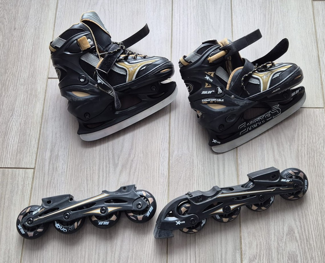 Dětské brusle,kolečkový 2V1.vel 35-38 - 2