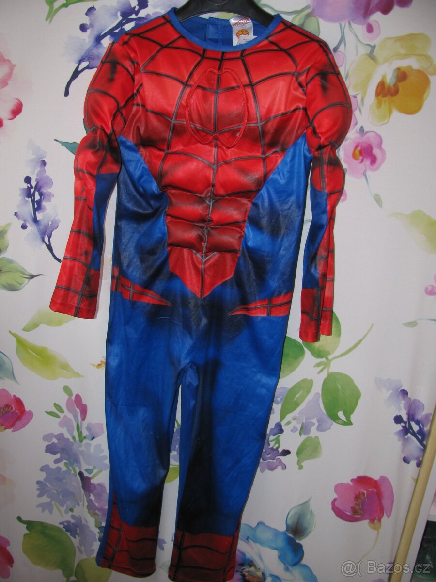 Karneval-elastický overal Spiderman vel.128 - 2