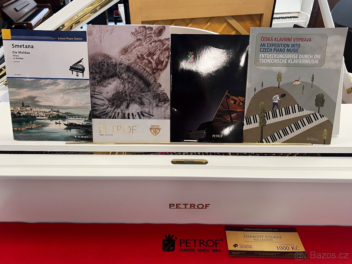 Bílý klavír Petrof mod. IV po opravě se zárukou 5 let - 2