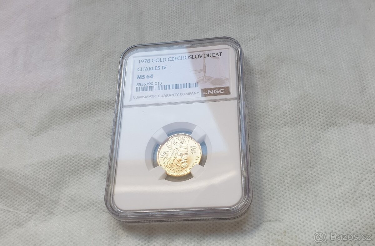 ★★★Zlatý Dukát Karel IV. 1978 ★NGC MS 64★ Top Stav Vzácný - 2