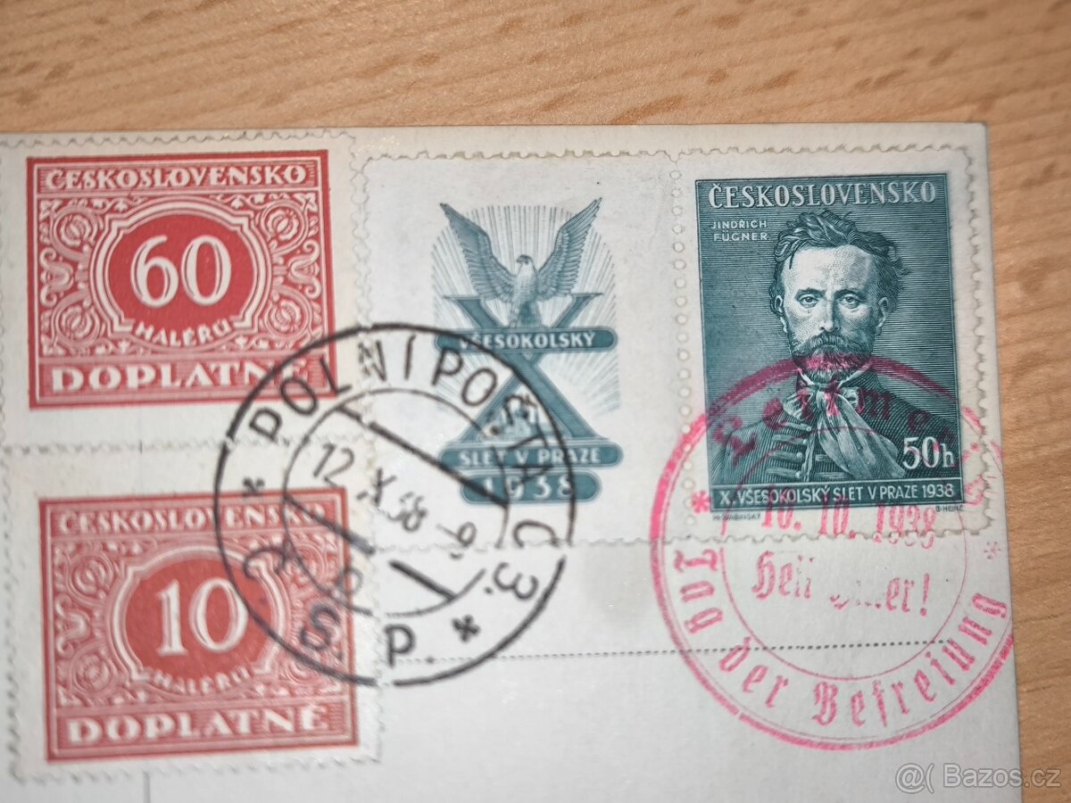 Sběratelská pohlednice Polní pošta 1938. - 2