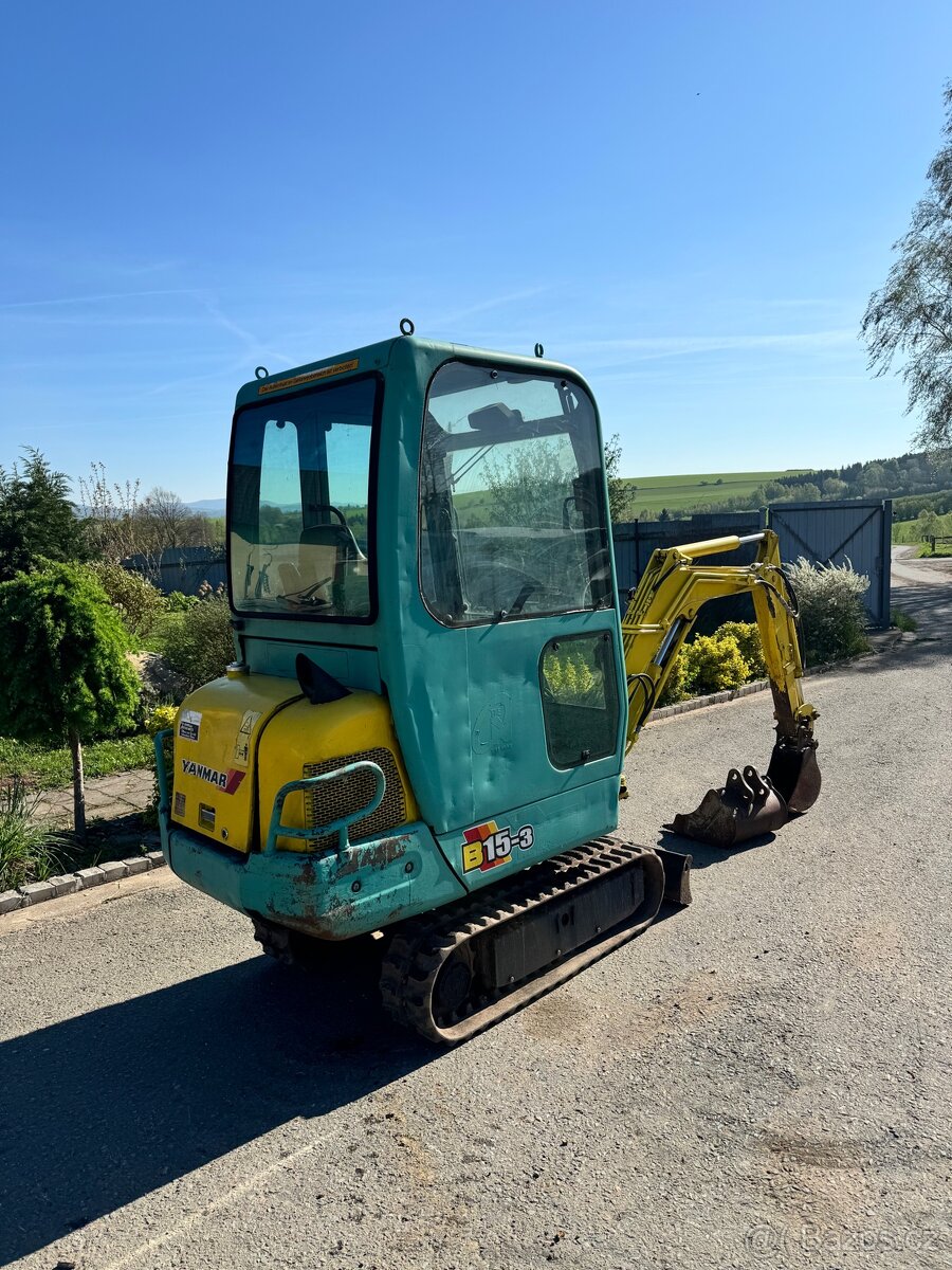 Minibagr yanmar b15 1999 2x lzice - 2