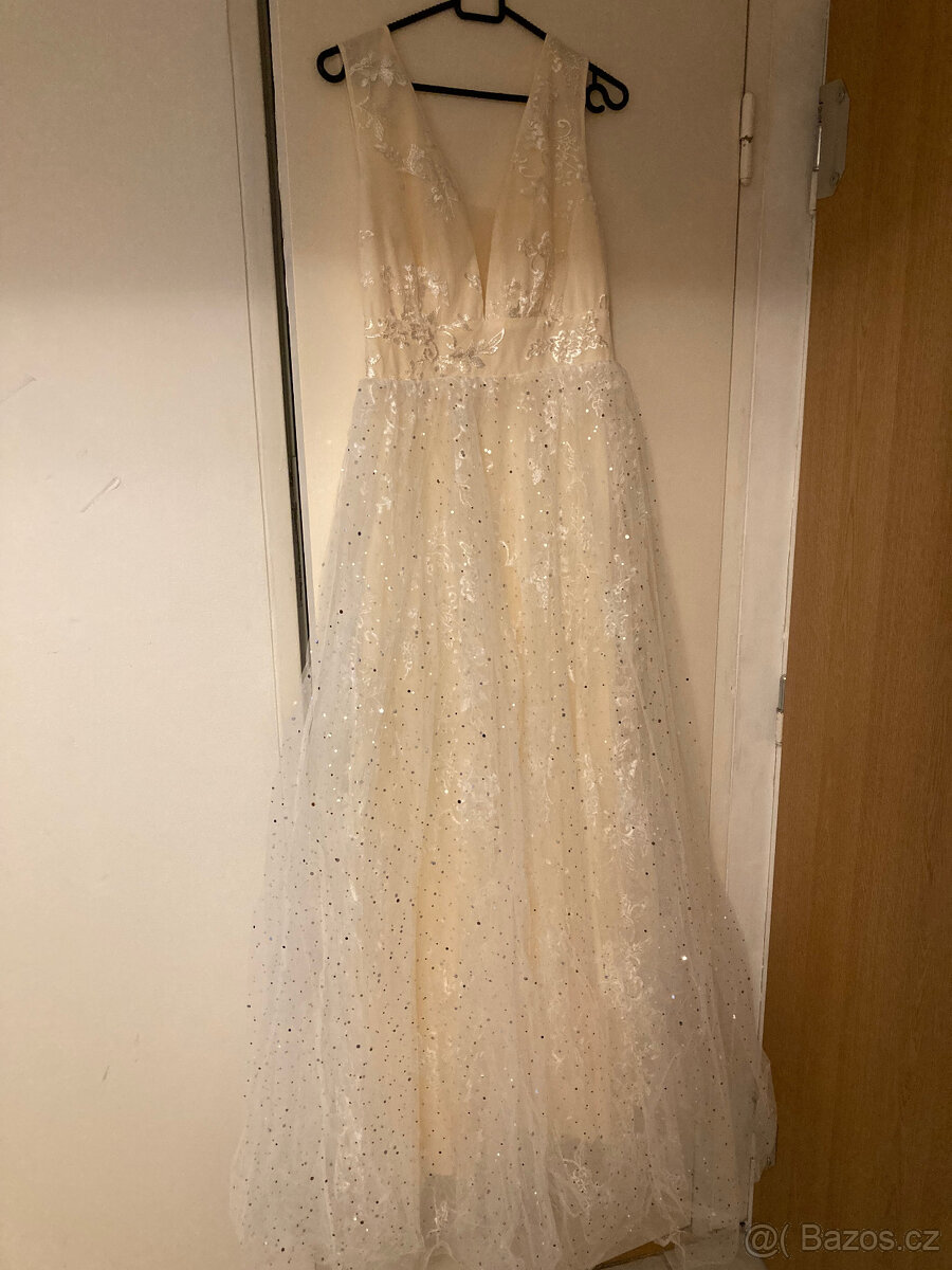 meruňkové svabení šaty vel 38 a 40 - 2