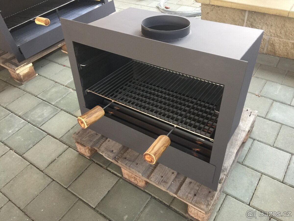 Grilovaci krbová vložka do gabionu,topeniště,udírna - 2