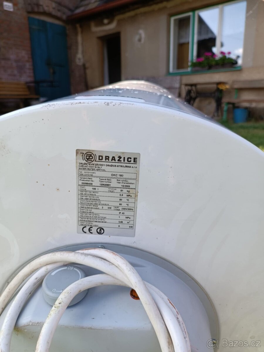 Kotel, svislý kombinovaný ohřívač vody Dražice Okc 160 - 2