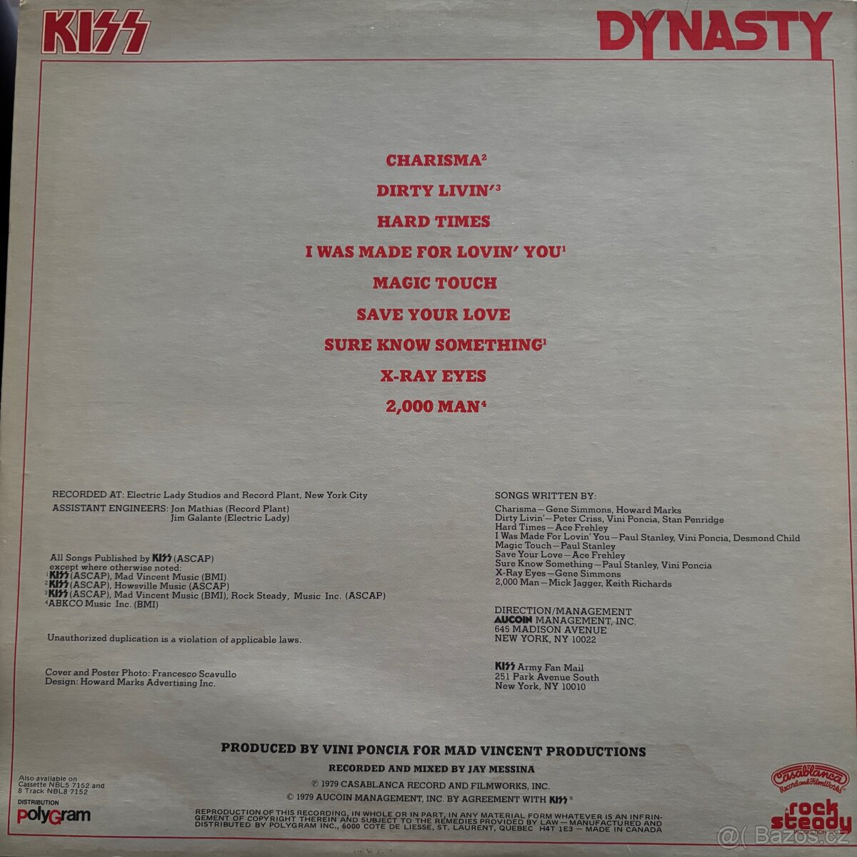 KISS — Dynasty. LP - 2